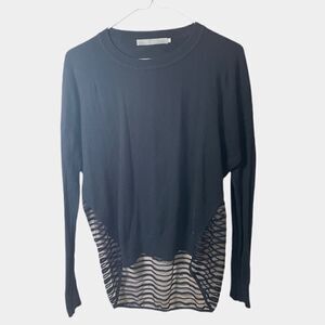 One Grey  Day Top Long Sleeve Womens Sz S Black